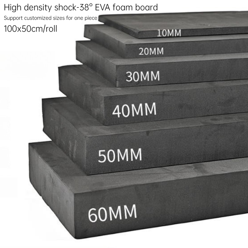 Cosplay Prop Foam Board - 100×50ซม. 38 ° แผ่นโฟม EVA สีดำ