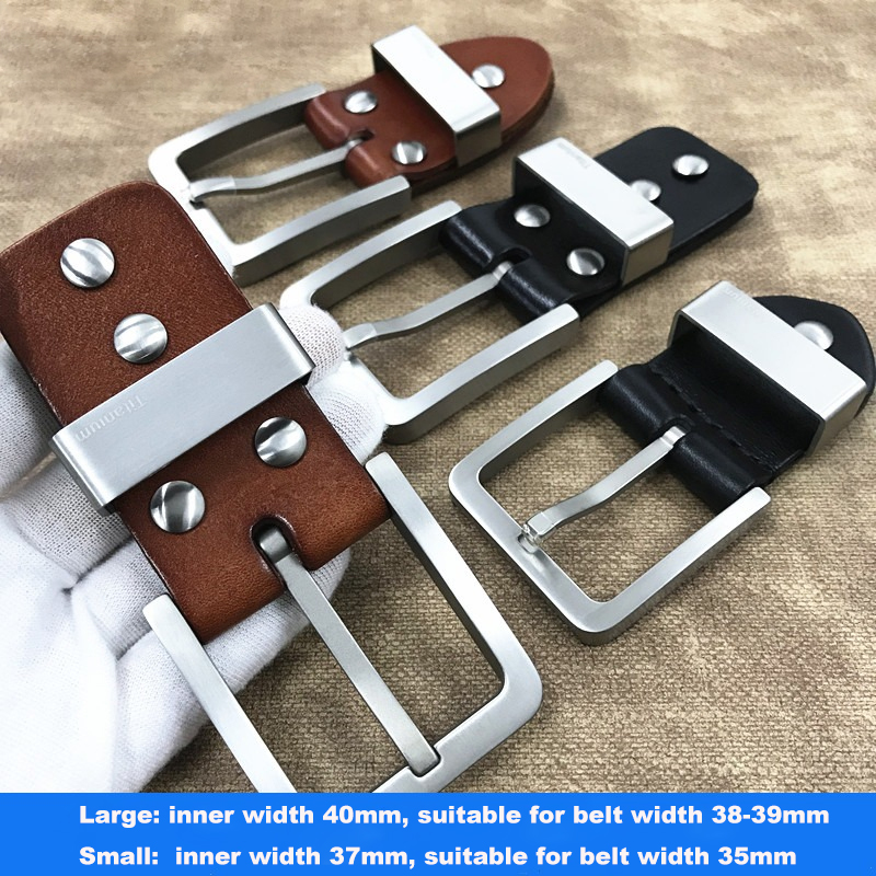D Ring Strap - Solid Titanium D แหวนเข็มขัดหัวเข็มขัดสําหรับชาย (นิกเกิลฟรี) -