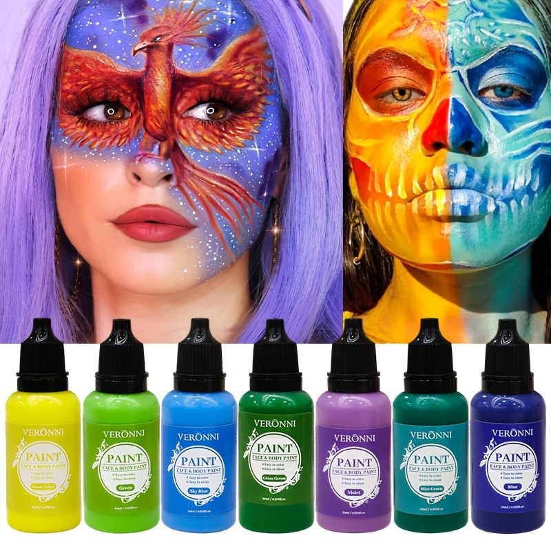 ชุดสีเพ้นท์หน้าสีดำและสีขาว 2  - Cosplay Prop Paint บทวิจารณ์และราคา